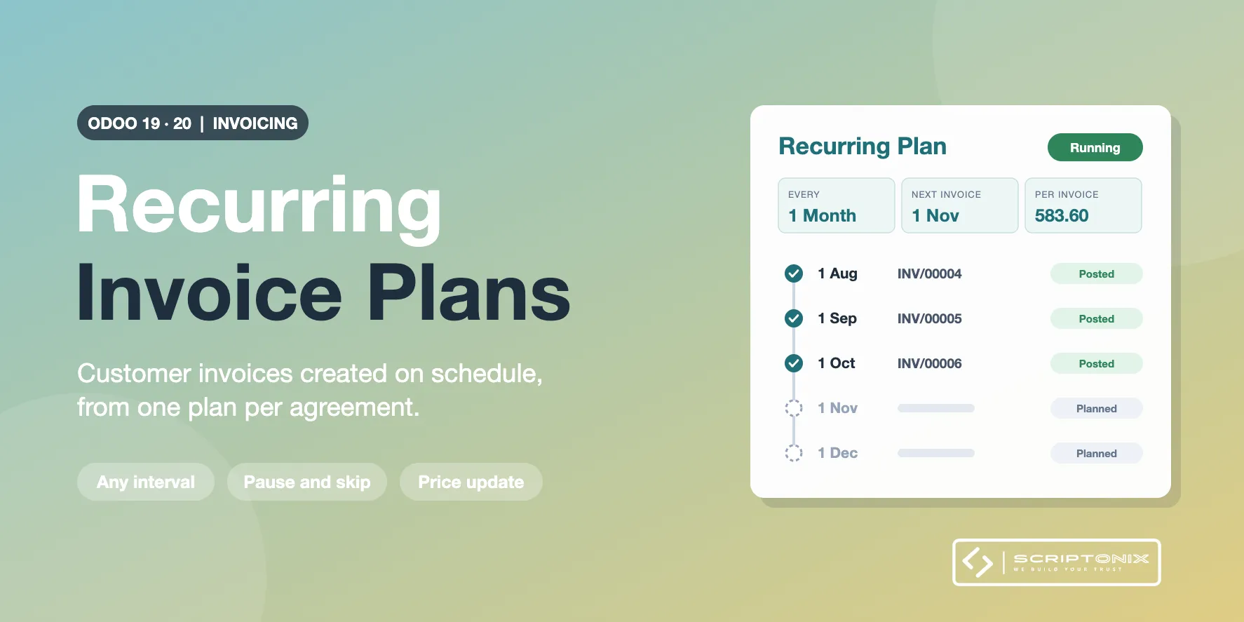 Recurring Invoice Plans for Odoo 19.0 & 20.0