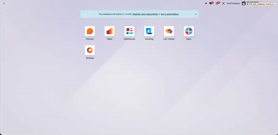 Company-Specific Dynamic Field Visibility demo animation