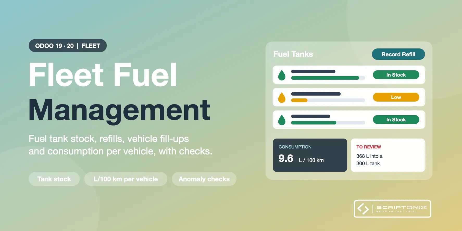 Fleet Fuel Management for Odoo 19.0 & 20.0