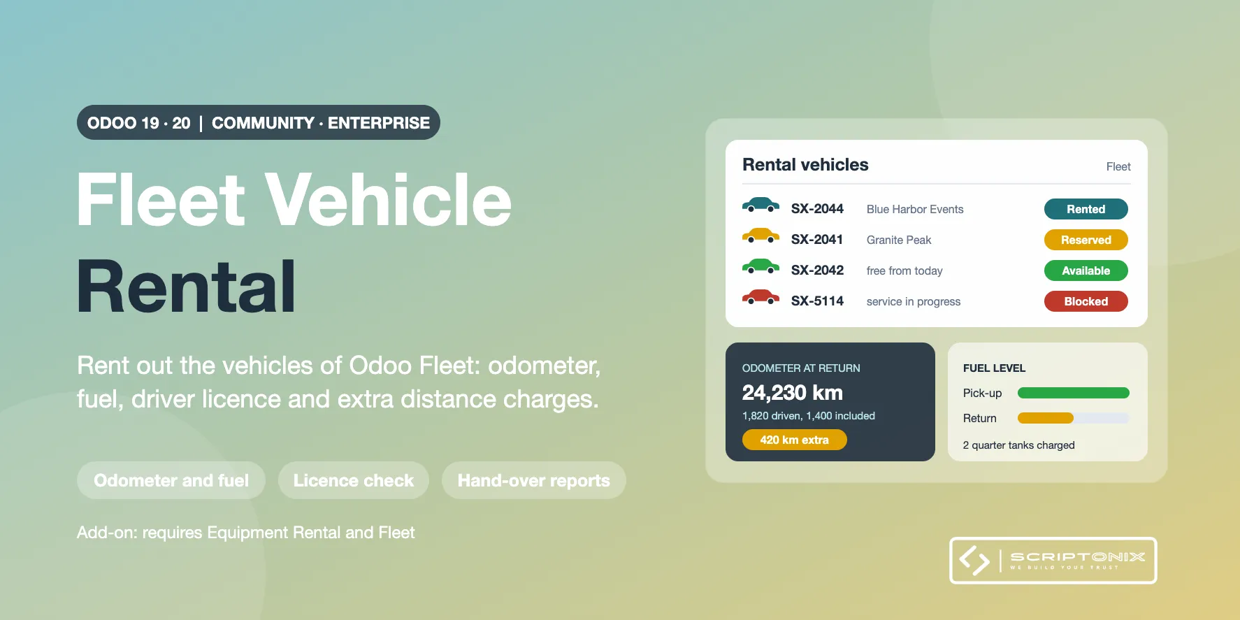 Fleet Vehicle Rental for Odoo 19.0 & 20.0