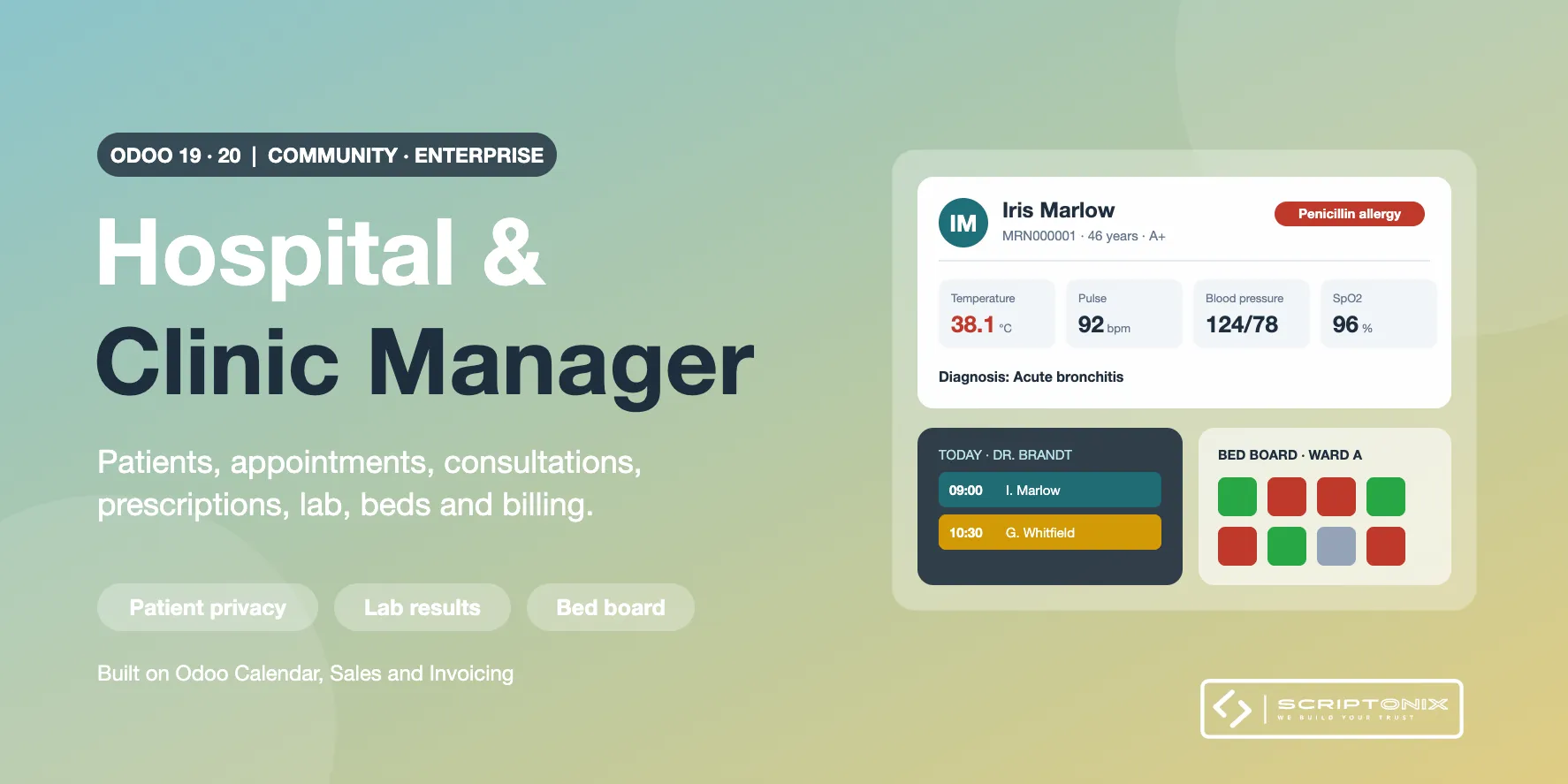 Hospital & Clinic Manager for Odoo 19.0 & 20.0