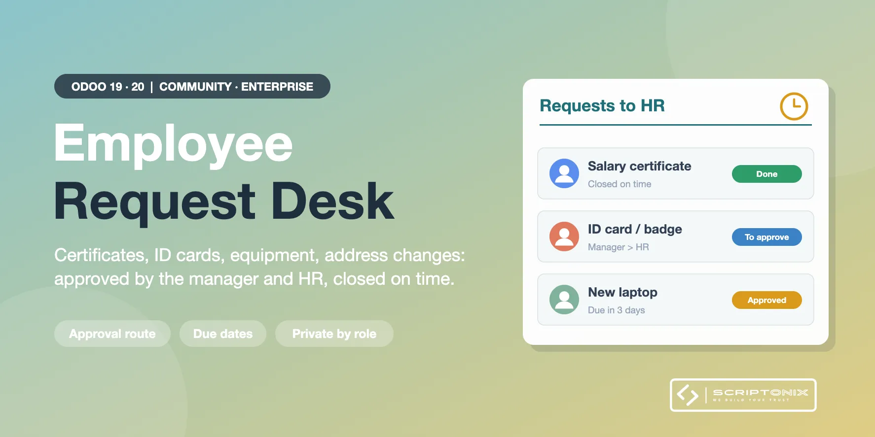 Employee Request Desk for Odoo 19.0 & 20.0