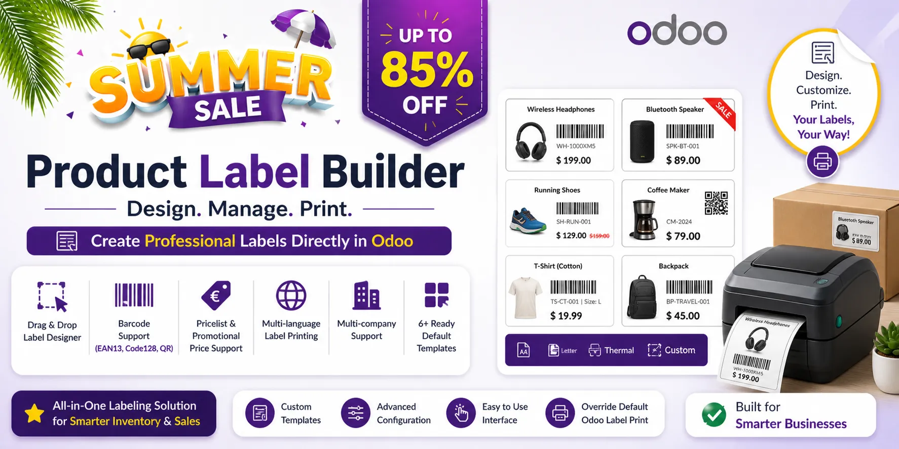 Product Label Builder for Odoo