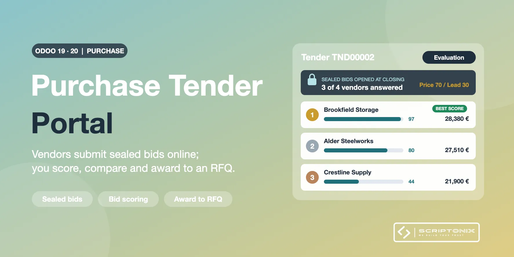 Purchase Tender Portal for Odoo 19.0 & 20.0
