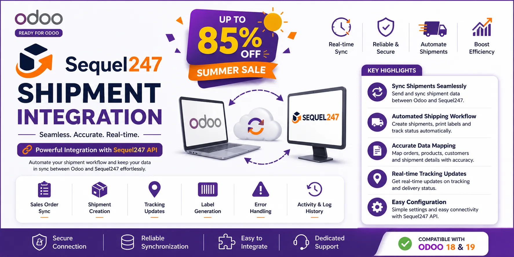 Sequel247 Shipment Integration for Odoo for Odoo